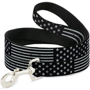 Dog Leash - Americana Stars & Stripes2 Weathered Black/Gray Dog Leashes Buckle-Down
