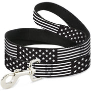 Dog Leash - Americana Stars & Stripes2 Black/White Dog Leashes Buckle-Down