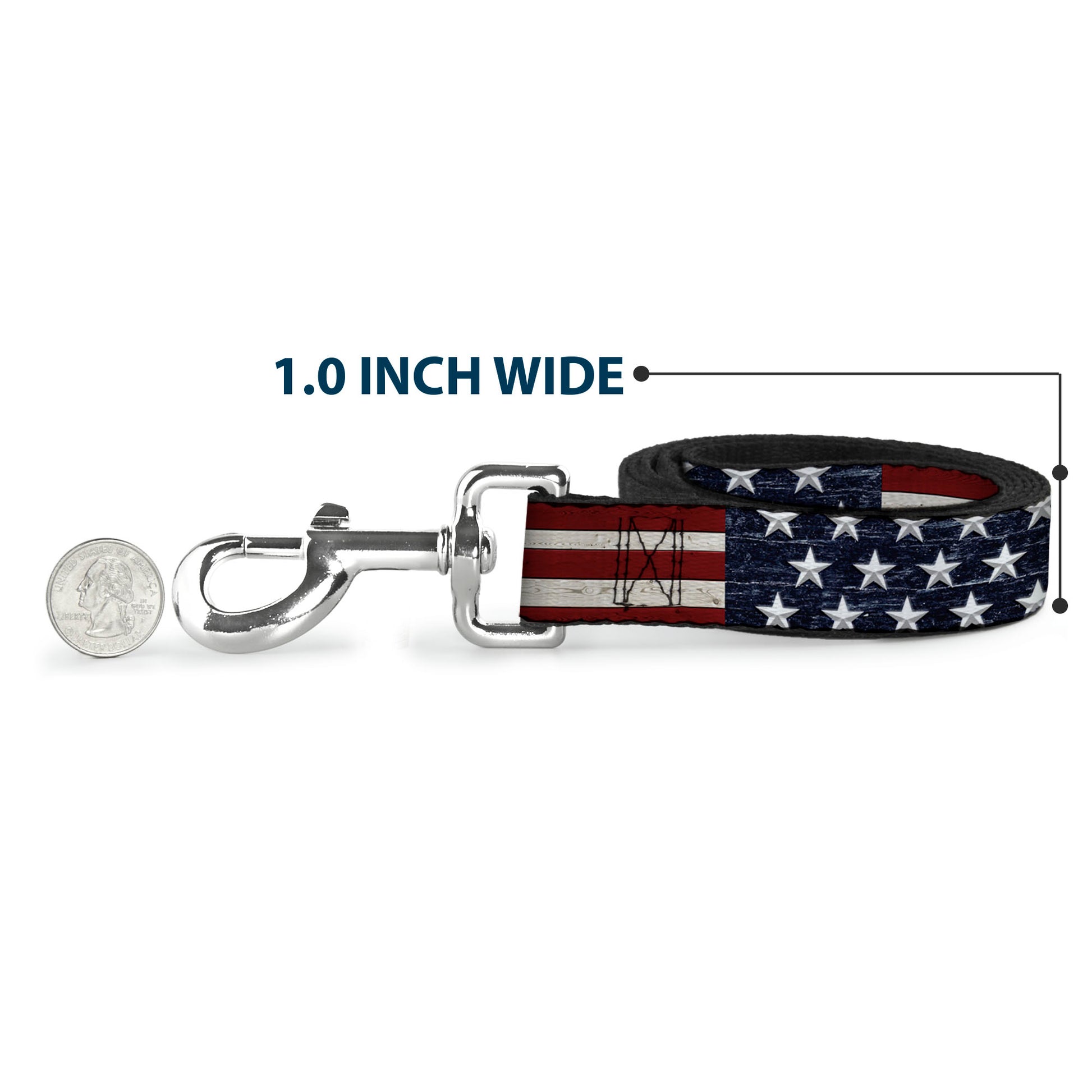 Dog Leash - Americana Rustic Stars & Stripes Dog Leashes Buckle-Down