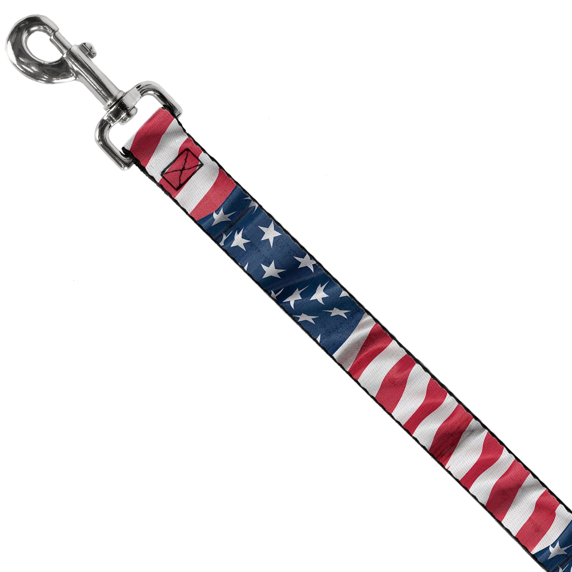 Dog Leash - American Flag Vertical CLOSE-UP Dog Leashes Buckle-Down