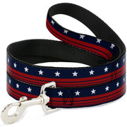 Dog Leash - Americana Stars & Stripes4 Blue/White/Red Dog Leashes Buckle-Down