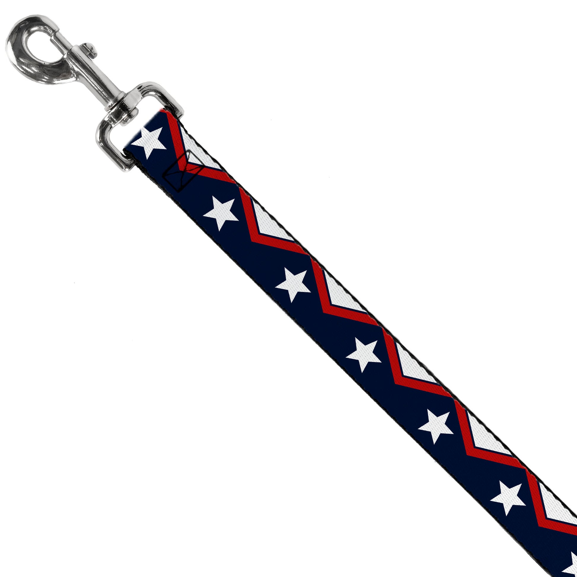 Dog Leash - American Chevron & Stripes White/Red/Blue Dog Leashes Buckle-Down