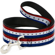 Dog Leash - Americana Star Stripes Red/White/Blue Dog Leashes Buckle-Down