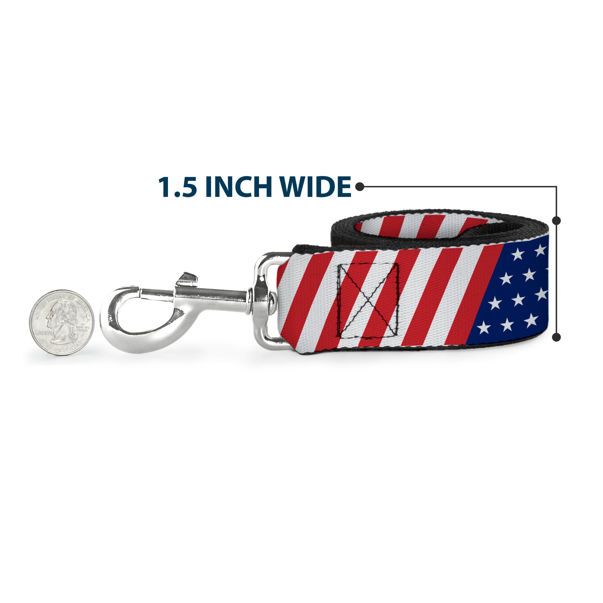 Dog Leash - American Flag Diagonal Dog Leashes Buckle-Down