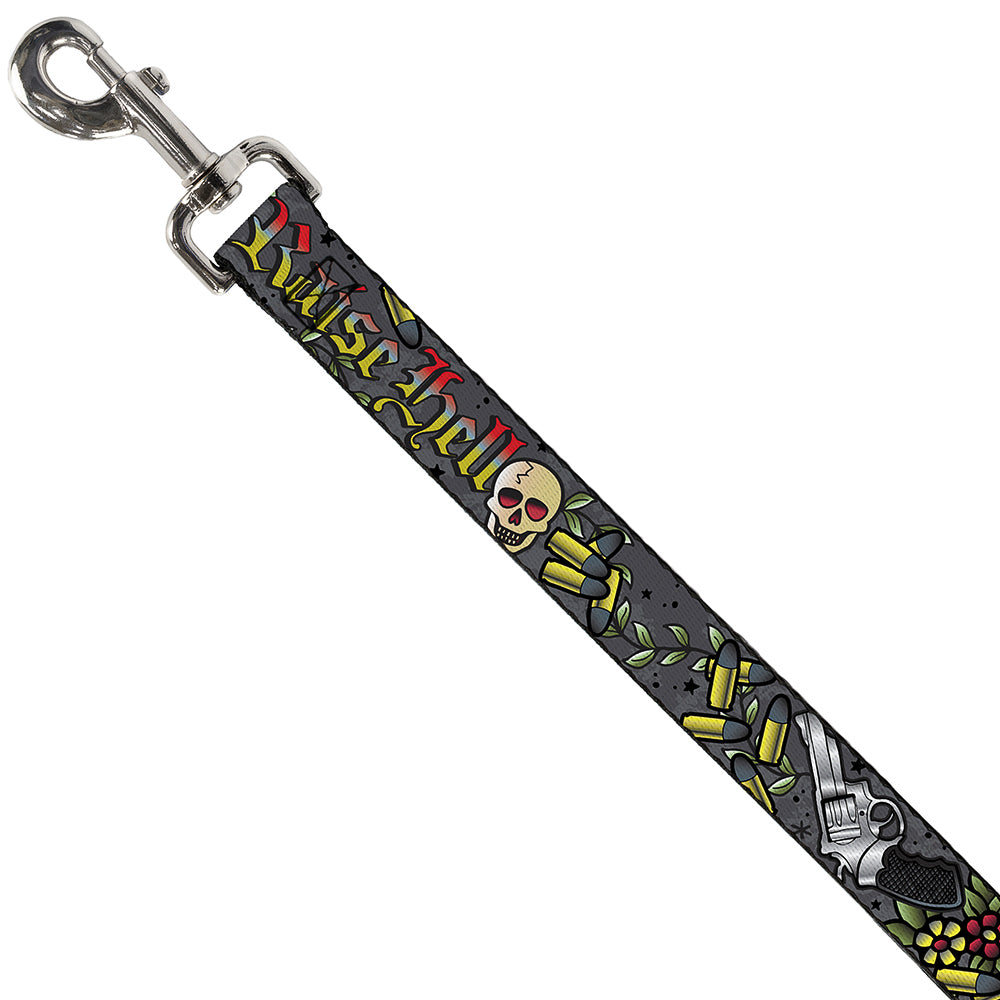 Dog Leash - Born to Raise Hell Gray Dog Leashes Buckle-Down