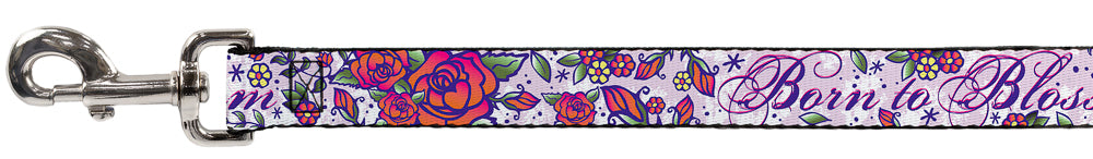 Dog Leash - Born to Blossom Blue Dog Leashes Buckle-Down