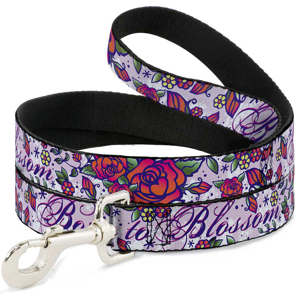 Dog Leash - Born to Blossom Blue Dog Leashes Buckle-Down
