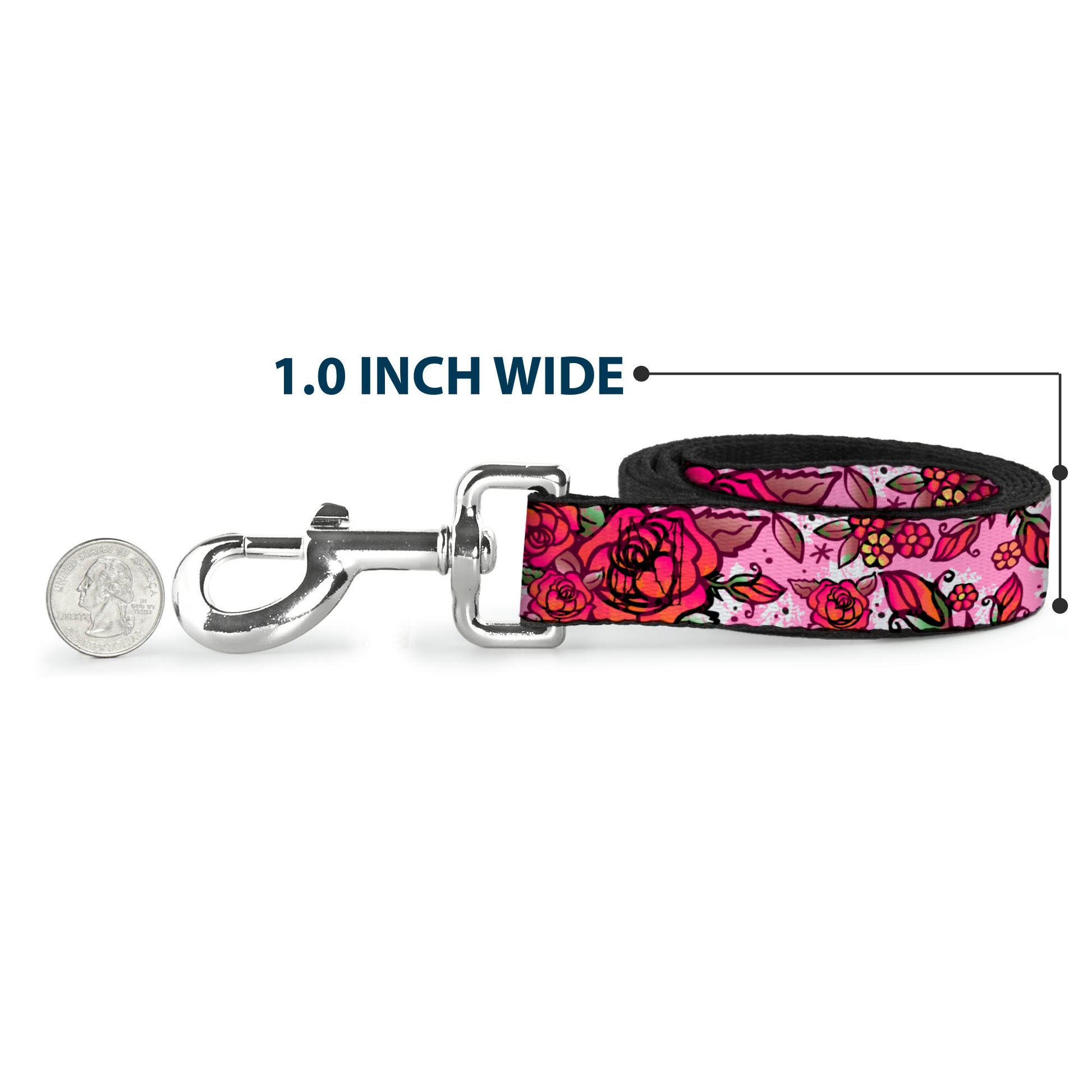 Dog Leash - Born to Blossom Pink Dog Leashes Buckle-Down
