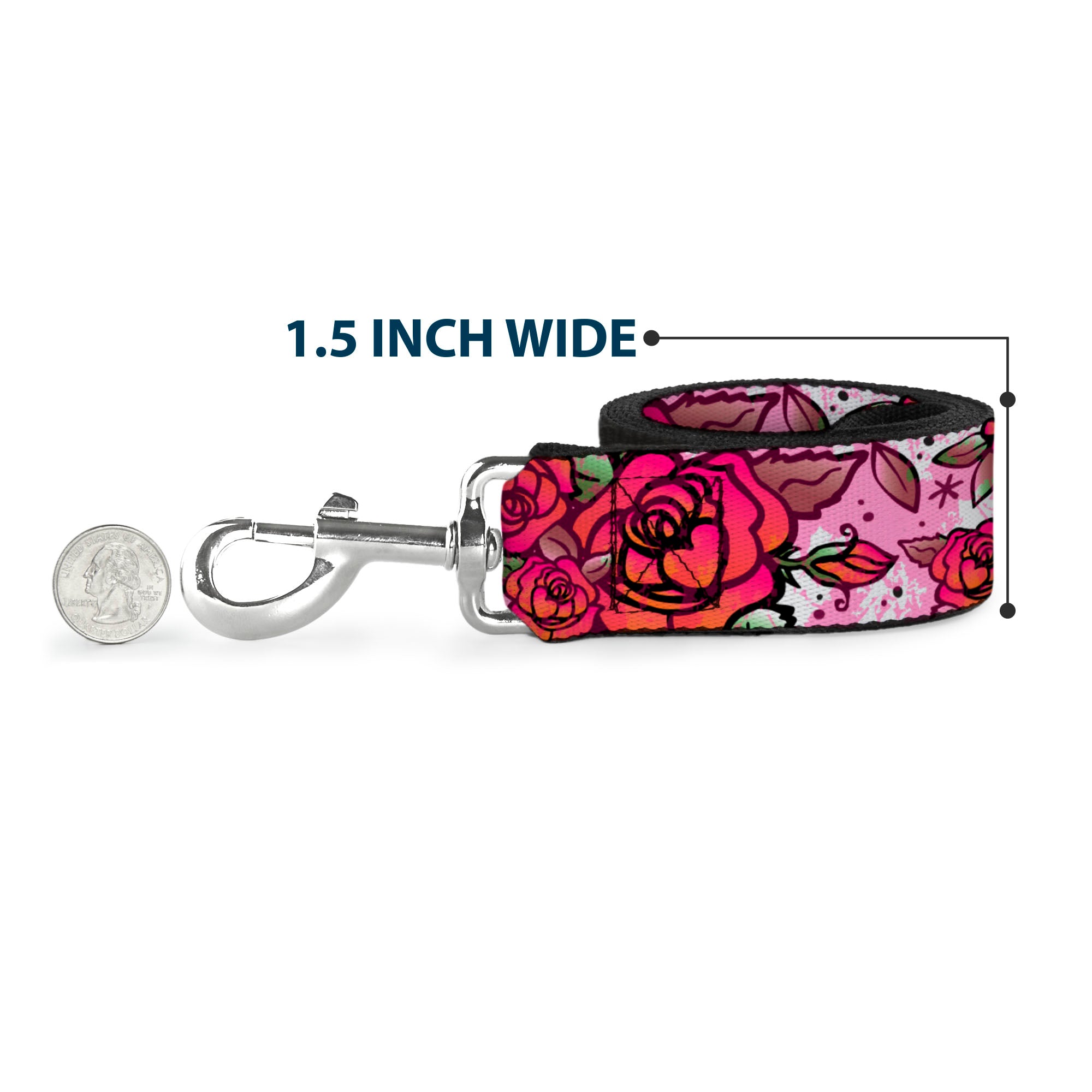 Dog Leash - Born to Blossom Pink Dog Leashes Buckle-Down