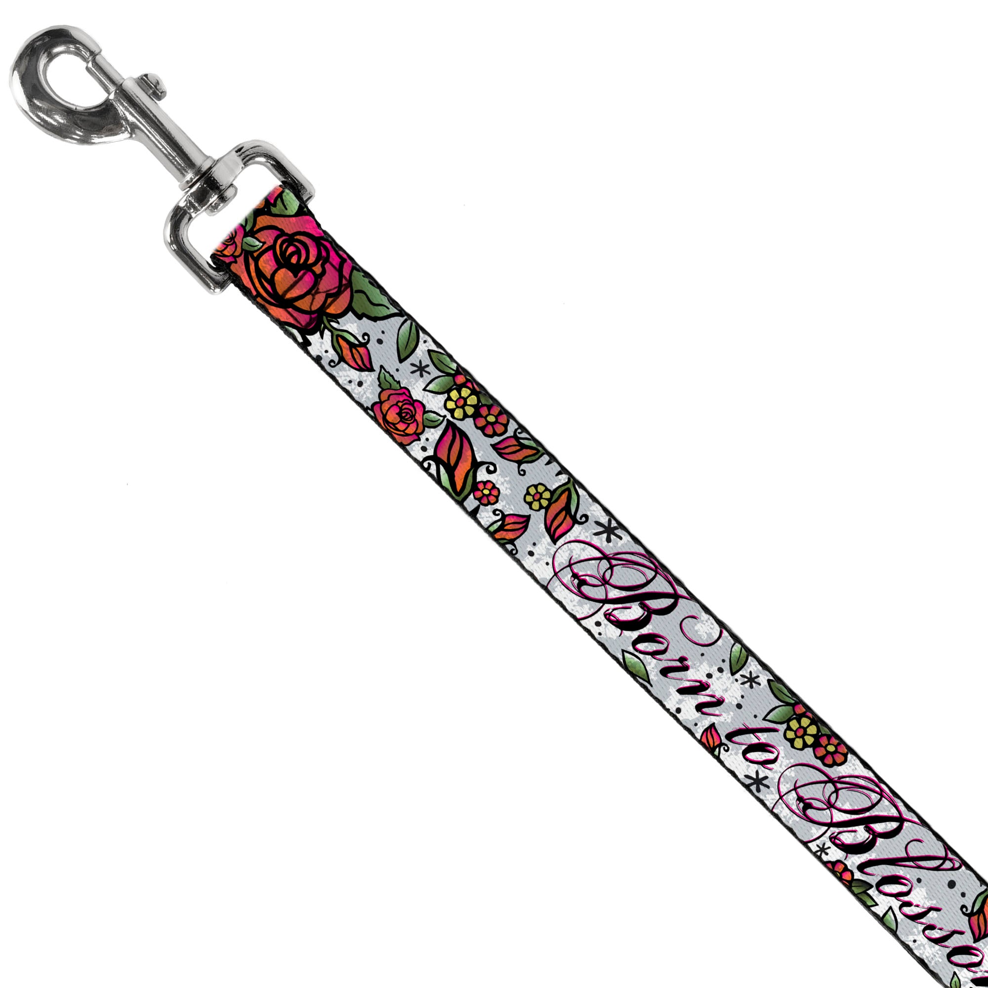 Dog Leash - Born to Blossom White Dog Leashes Buckle-Down