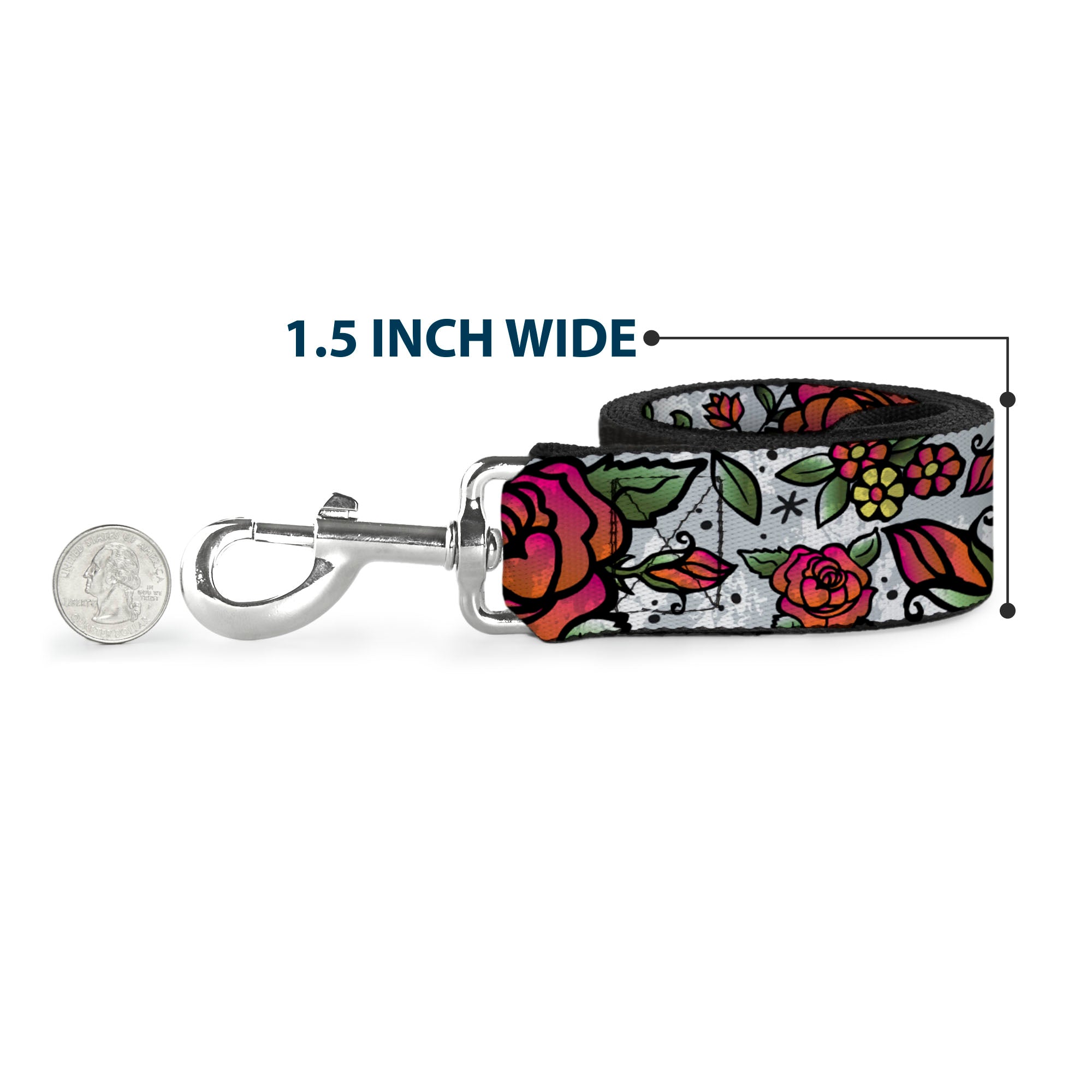 Dog Leash - Born to Blossom White Dog Leashes Buckle-Down