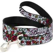 Dog Leash - Born to Blossom White Dog Leashes Buckle-Down