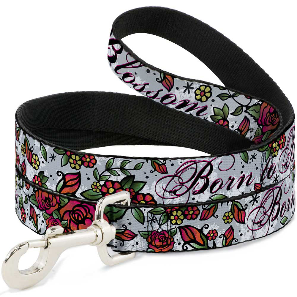 Dog Leash - Born to Blossom White Dog Leashes Buckle-Down