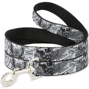 Dog Leash - BD Skull w/Roses Dog Leashes Buckle-Down