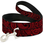 Dog Leash - Bandana/Skulls Black/Red Dog Leashes Buckle-Down