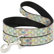 Dog Leash - BD Monogram Tan/Multi Neon Dog Leashes Buckle-Down