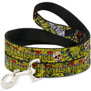 Dog Leash - Born to Raise Hell Yellow Dog Leashes Buckle-Down