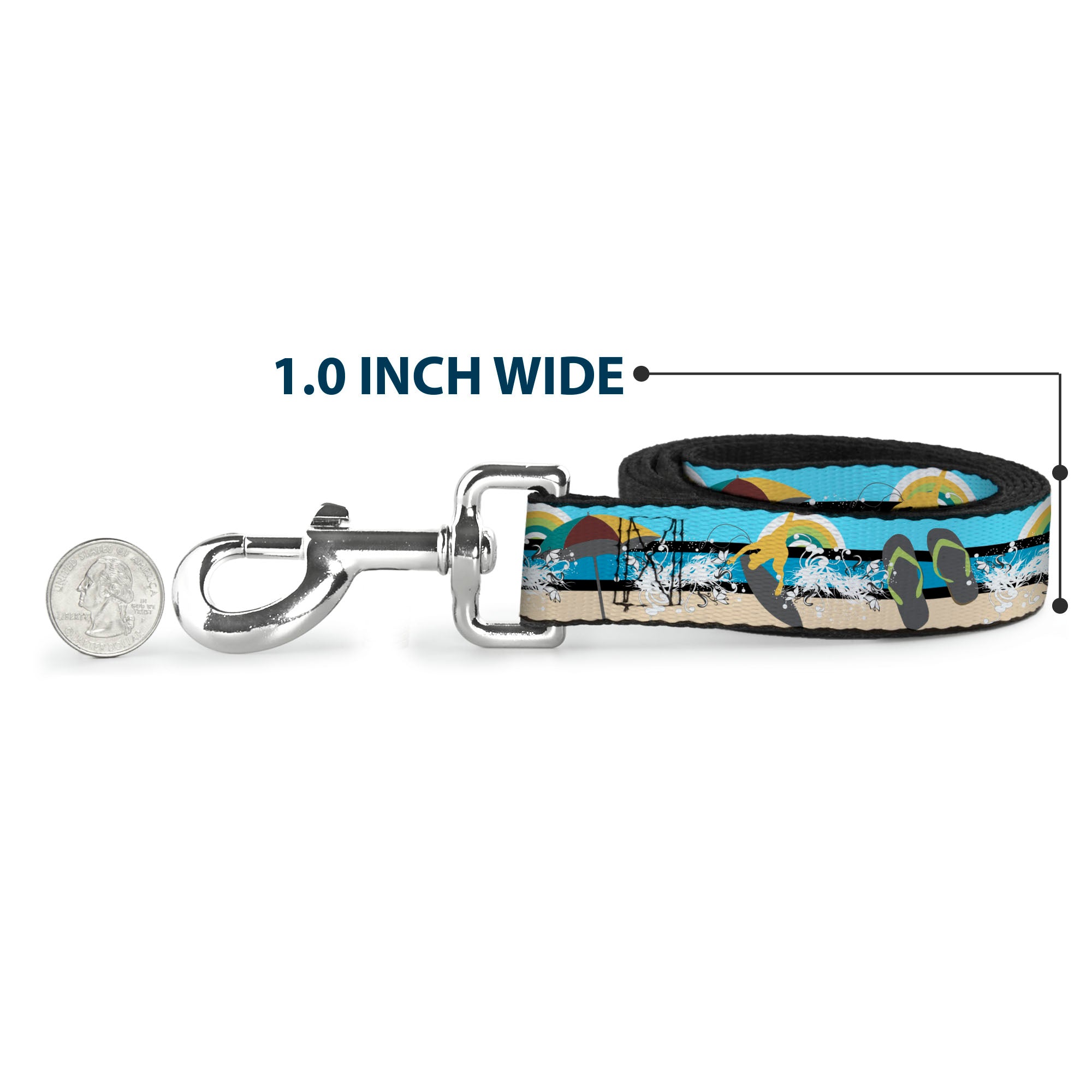 Dog Leash - Beach Scene 1 Dog Leashes Buckle-Down