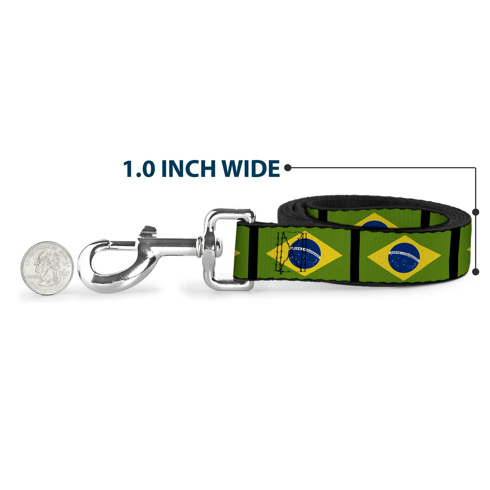 Dog Leash - Brazil Flags Dog Leashes Buckle-Down