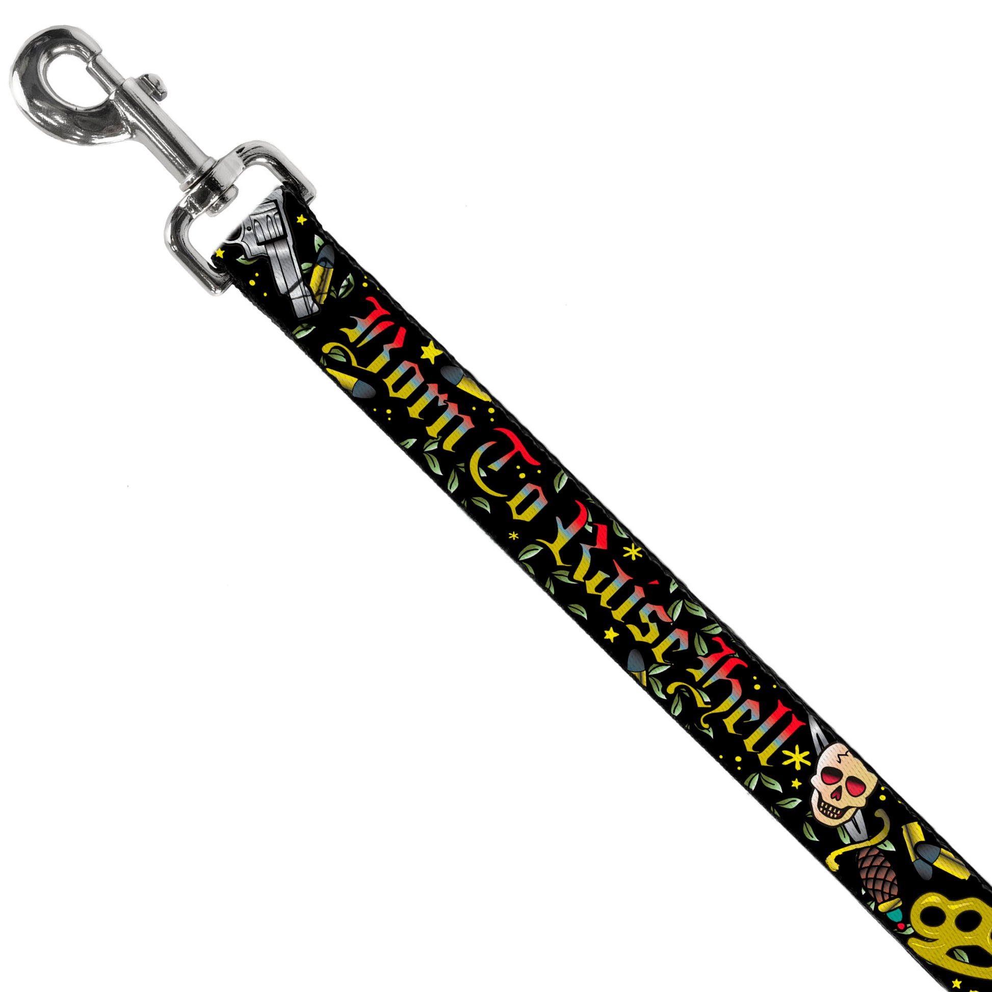 Dog Leash - Born to Raise Hell Black Dog Leashes Buckle-Down