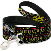 Dog Leash - Born to Raise Hell Black Dog Leashes Buckle-Down