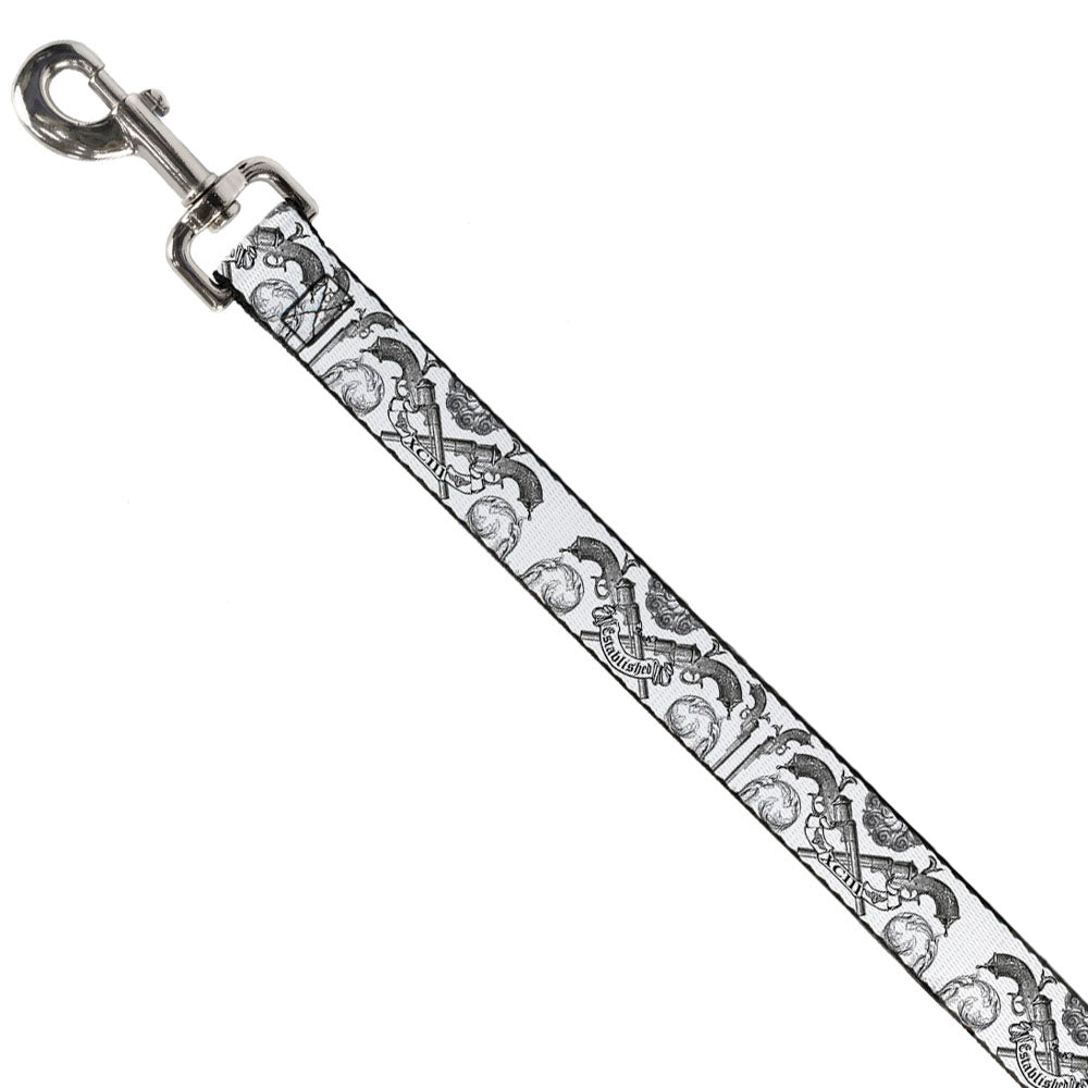 Dog Leash - BD Est. 93 White Dog Leashes Buckle-Down