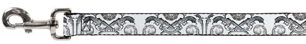 Dog Leash - BD Est. 93 White Dog Leashes Buckle-Down