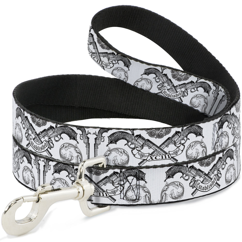 Dog Leash - BD Est. 93 White Dog Leashes Buckle-Down