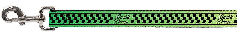 Dog Leash - Buckle-Down Cab Stripe Green/Yellow Fade Dog Leashes Buckle-Down