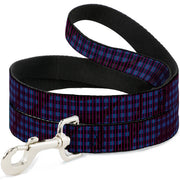Dog Leash - Buffalo Plaid Abstract White/Black/Turquoise Dog Leashes Buckle-Down