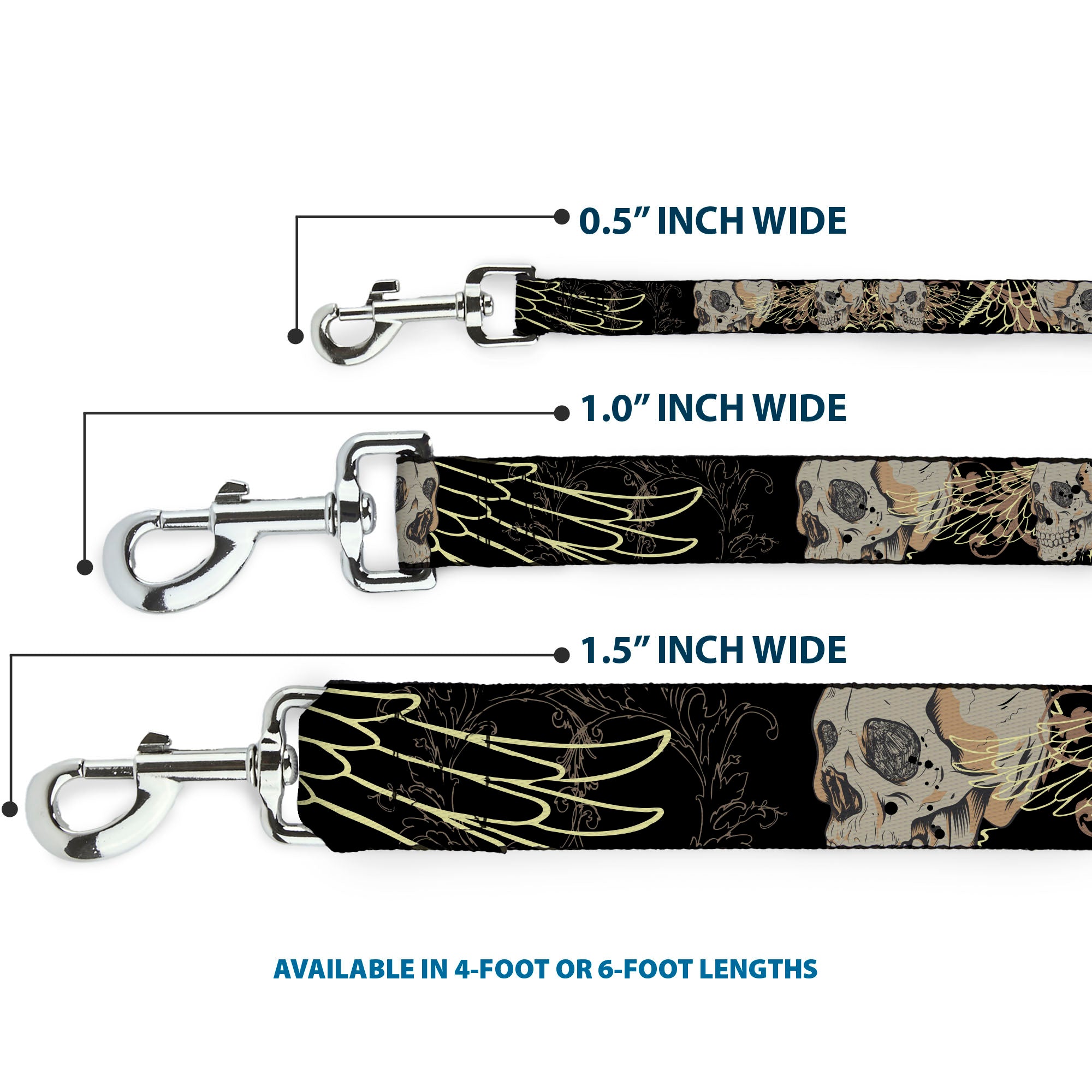 Dog Leash - BD Die Hard Skull 01 Dog Leashes Buckle-Down