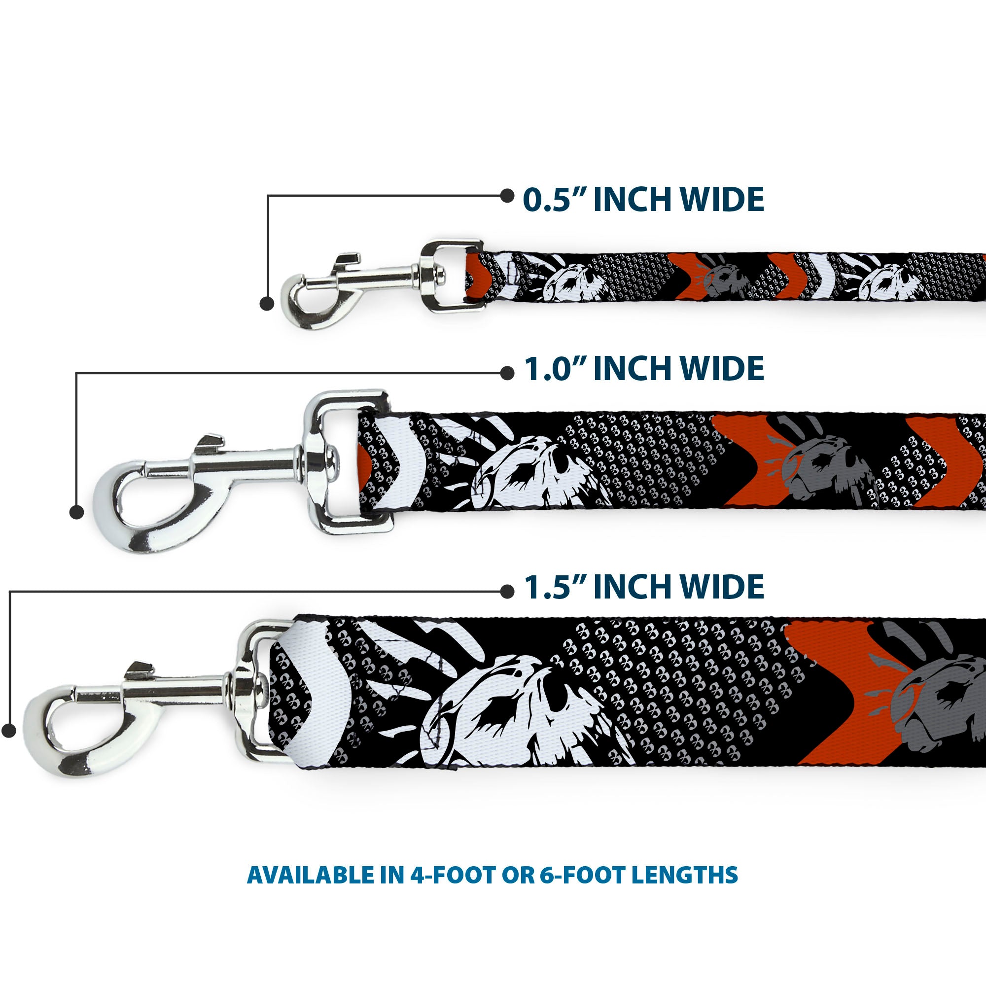 Dog Leash - BD Die Hard Skull 01 Dog Leashes Buckle-Down