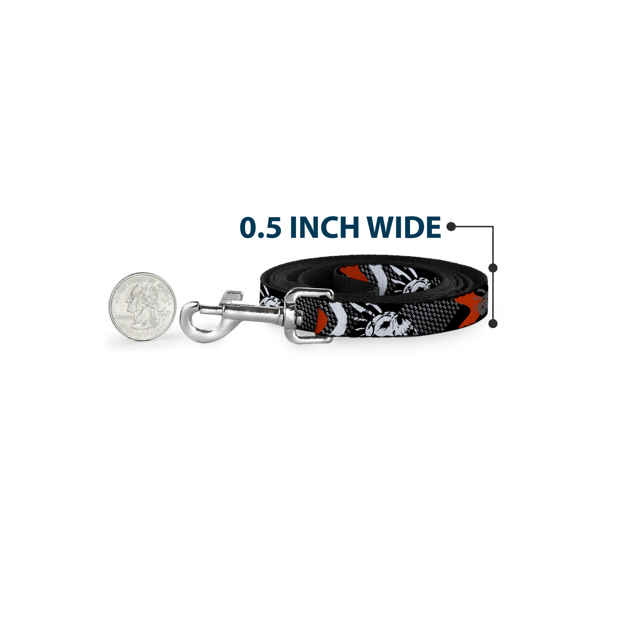 Dog Leash - BD Die Hard Skull 01 Dog Leashes Buckle-Down