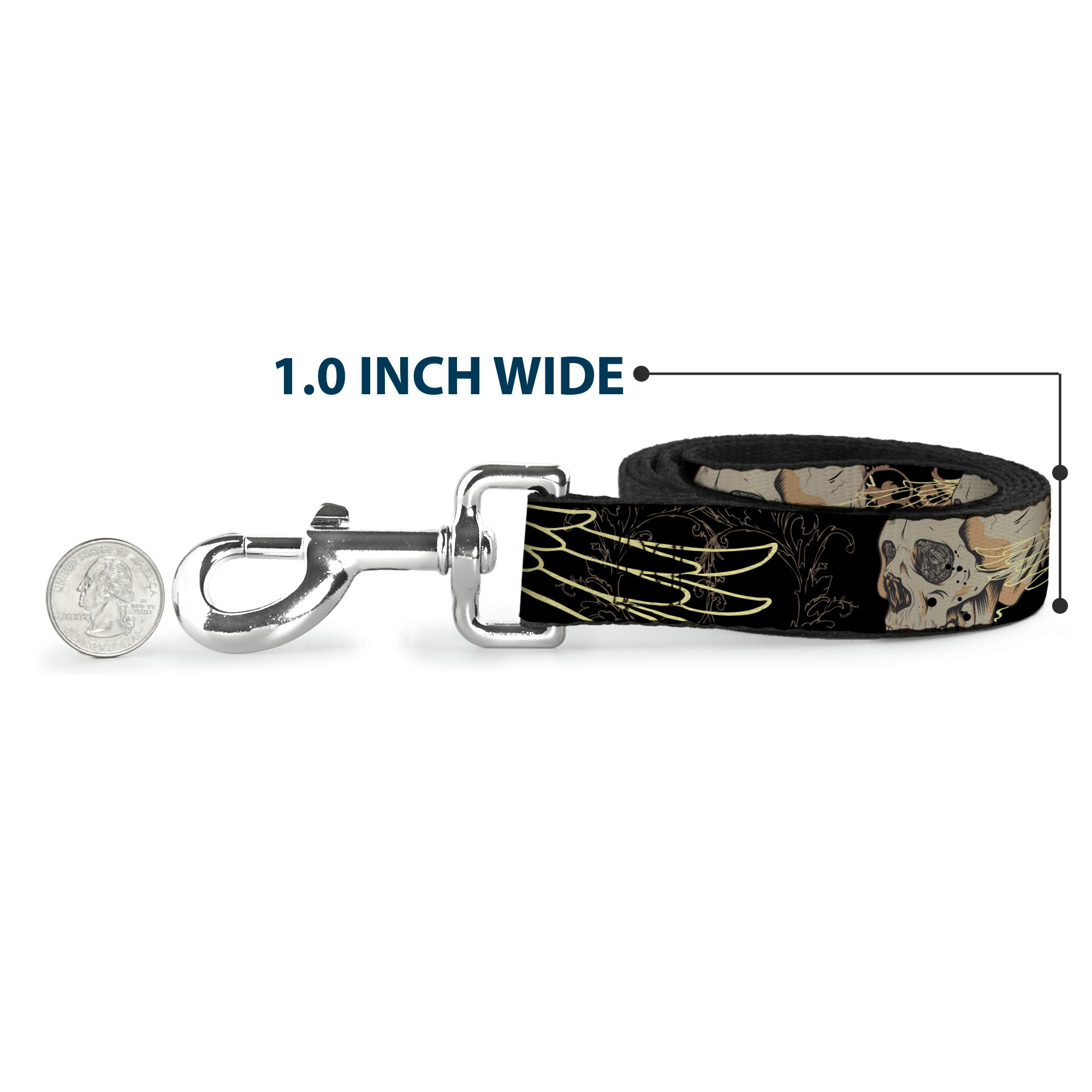 Dog Leash - BD Die Hard Skull 01 Dog Leashes Buckle-Down