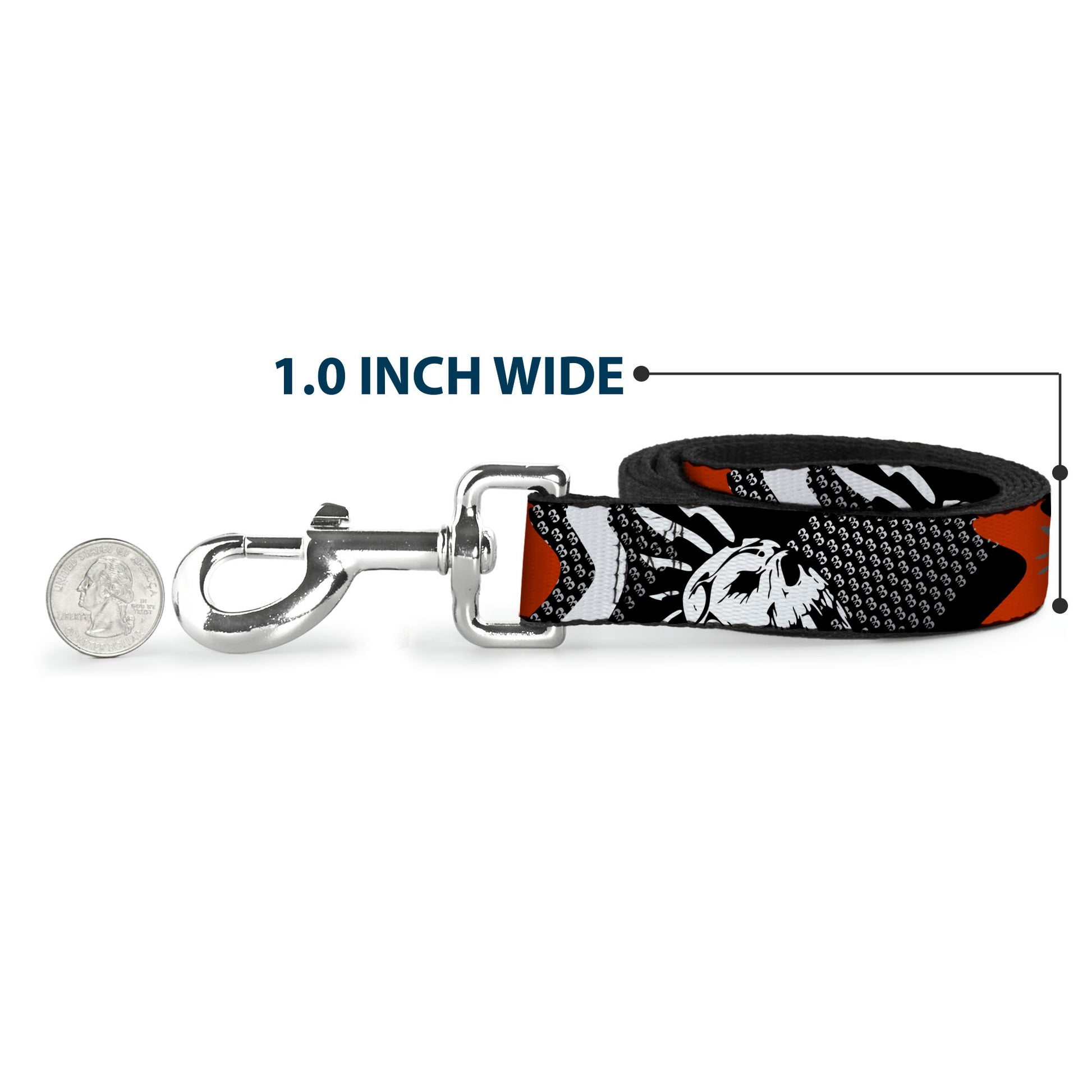 Dog Leash - BD Die Hard Skull 01 Dog Leashes Buckle-Down