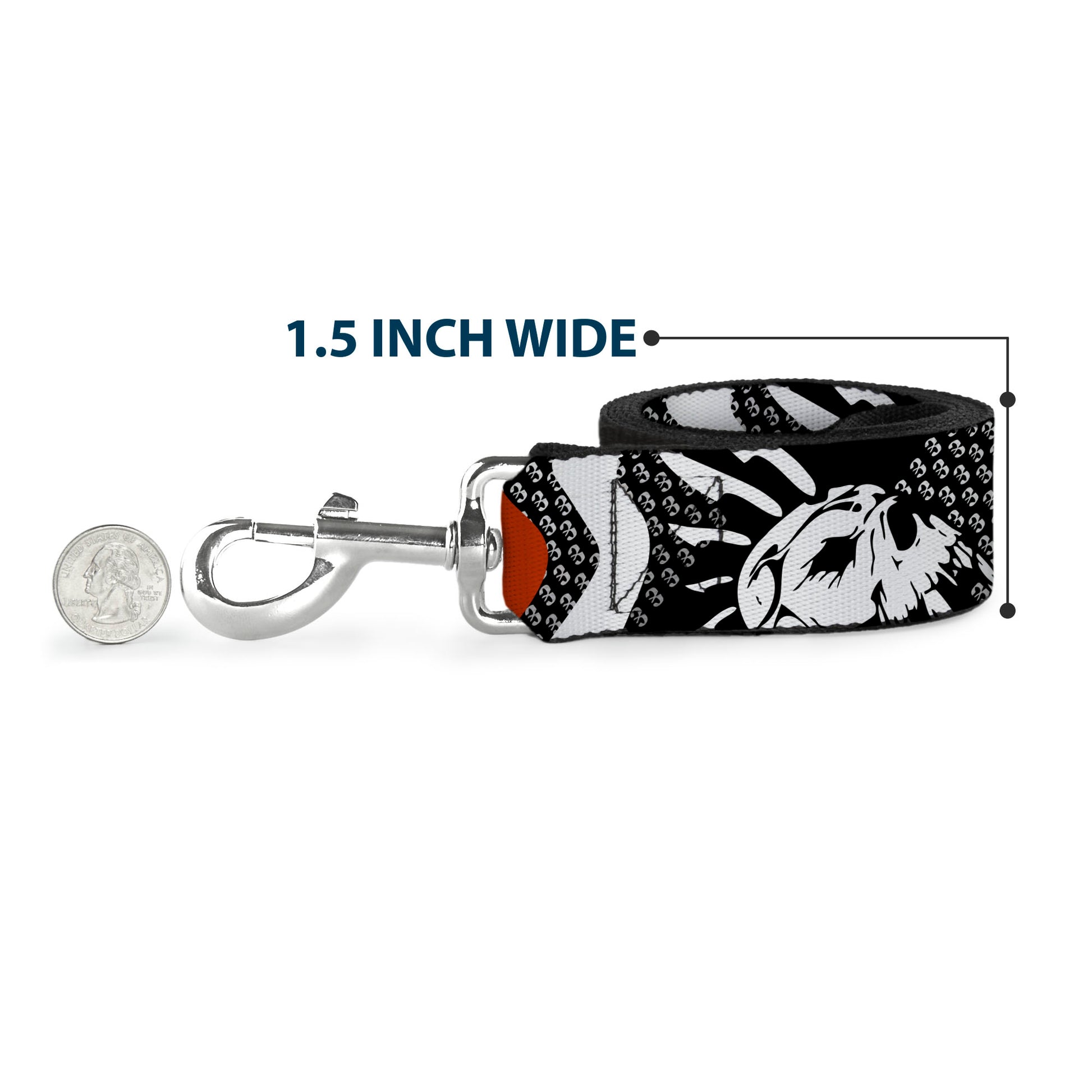 Dog Leash - BD Die Hard Skull 01 Dog Leashes Buckle-Down