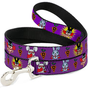 Dog Leash - Bunny Superhero Purple Dog Leashes Buckle-Down