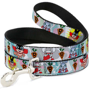 Dog Leash - Bunny Superhero Multi Pastel Dog Leashes Buckle-Down