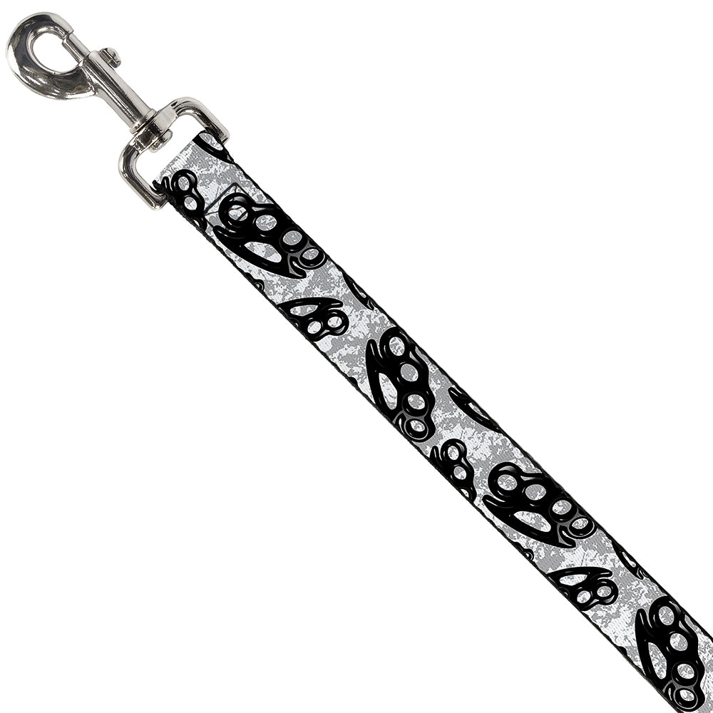Buckle-Down Dog Leash - Brass Knuckles White/Gray/Black Dog Leashes Buckle-Down