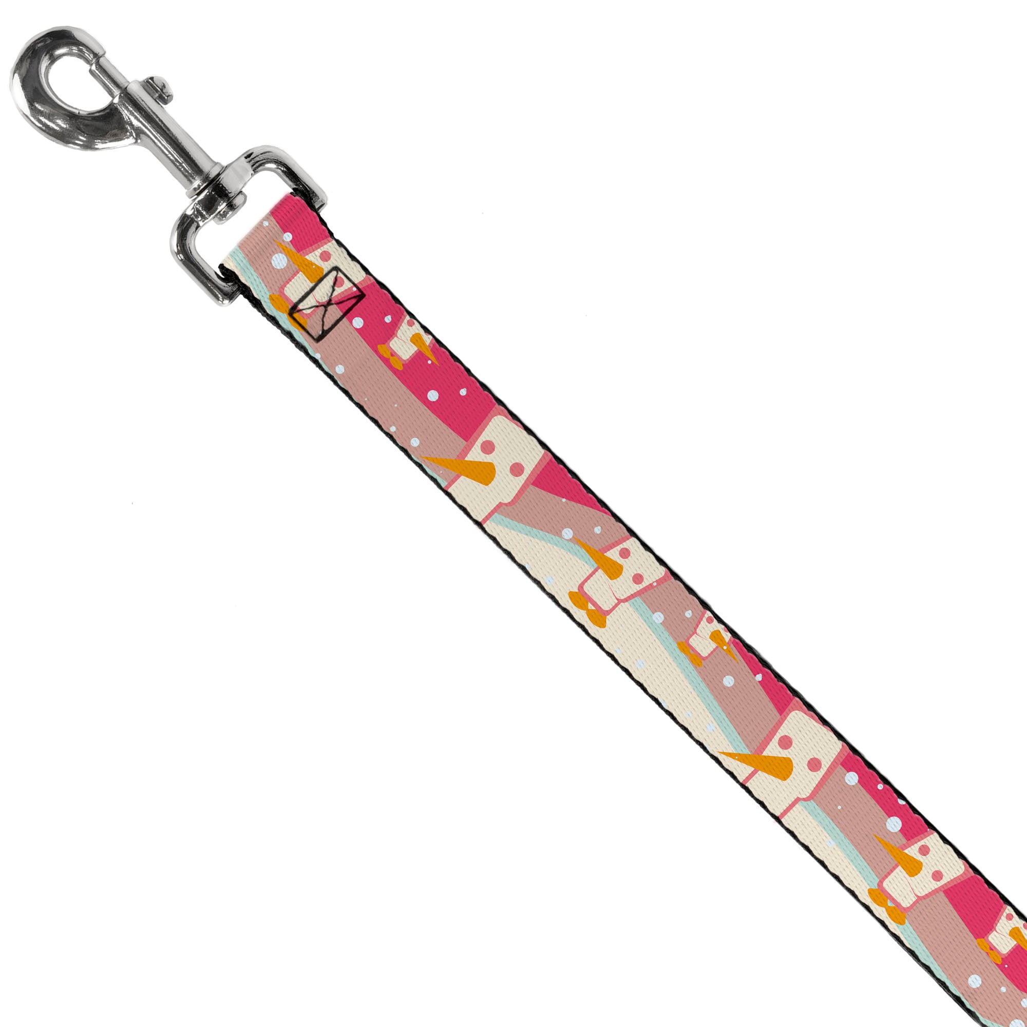 Dog Leash - Block Penguins Mauve Dog Leashes Buckle-Down