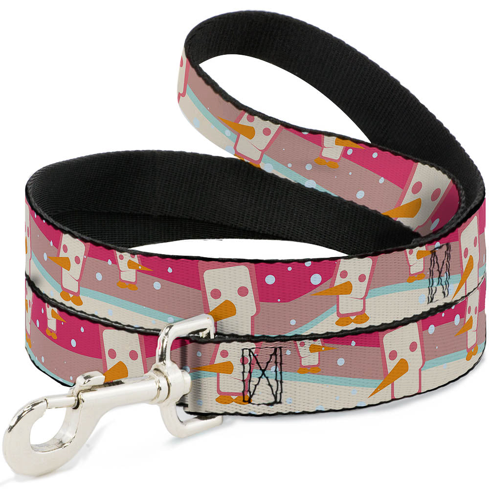 Dog Leash - Block Penguins Mauve Dog Leashes Buckle-Down