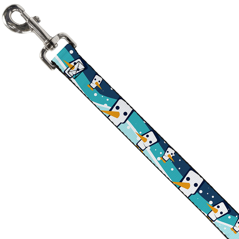Dog Leash - Block Penguins Navy Dog Leashes Buckle-Down