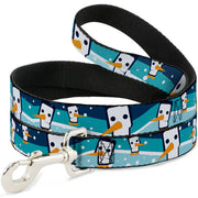 Dog Leash - Block Penguins Navy Dog Leashes Buckle-Down