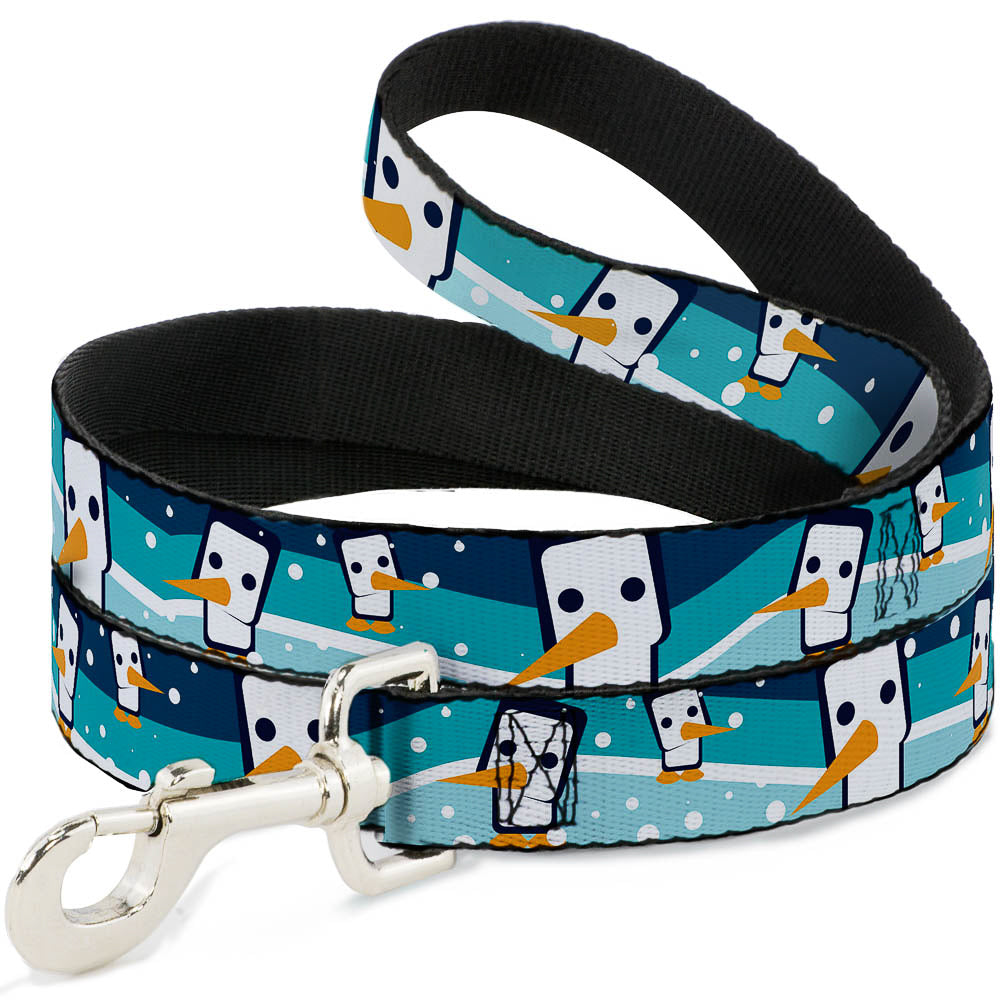 Dog Leash - Block Penguins Navy Dog Leashes Buckle-Down