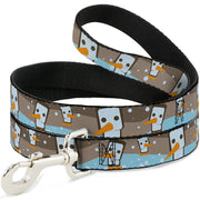 Dog Leash - Block Penguins Tan Dog Leashes Buckle-Down