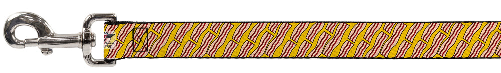 Dog Leash - Bacon Cartoon Yellow Dog Leashes Buckle-Down