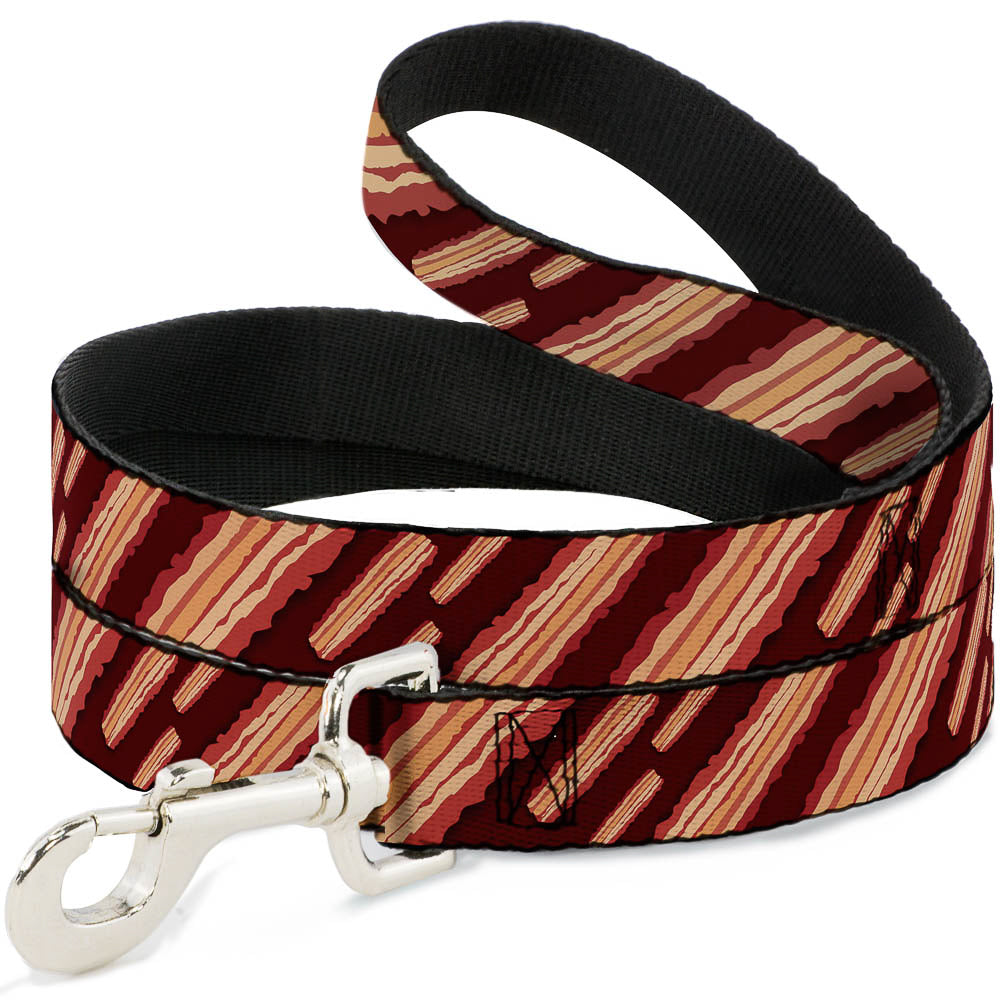 Dog Leash - Bacon Slices Maroon Dog Leashes Buckle-Down