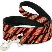 Dog Leash - Bacon Slices Maroon Dog Leashes Buckle-Down