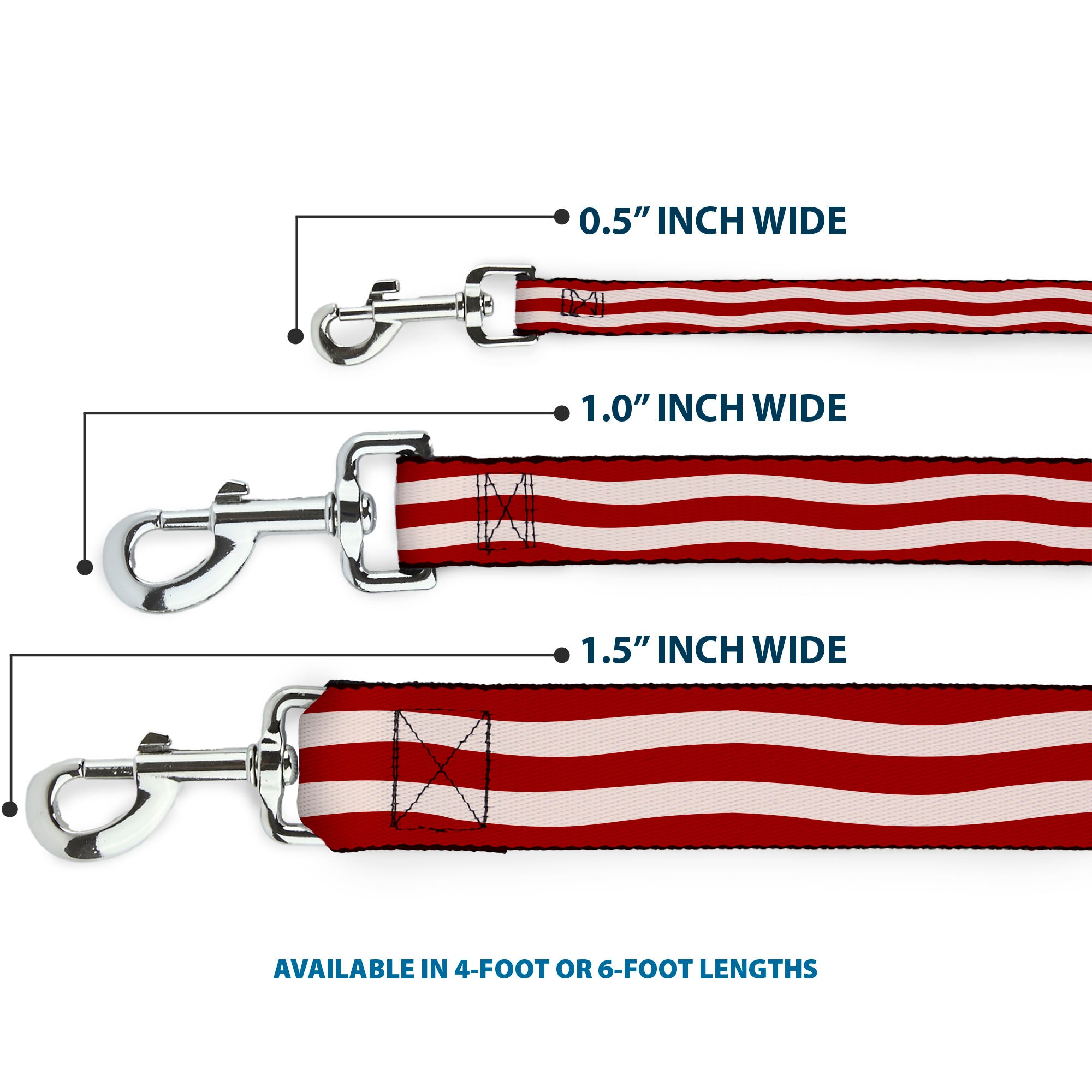 Dog Leash - Bacon Stripe Dog Leashes Buckle-Down