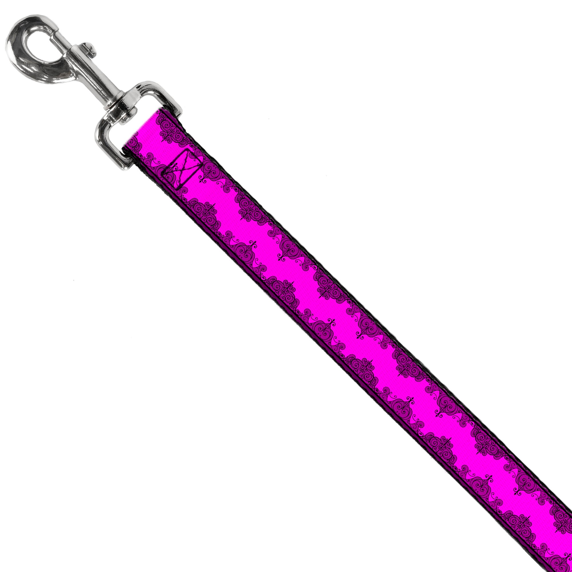 Dog Leash - Boudoir Wallpaper Fuchsia/Black Dog Leashes Buckle-Down